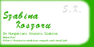 szabina koszoru business card